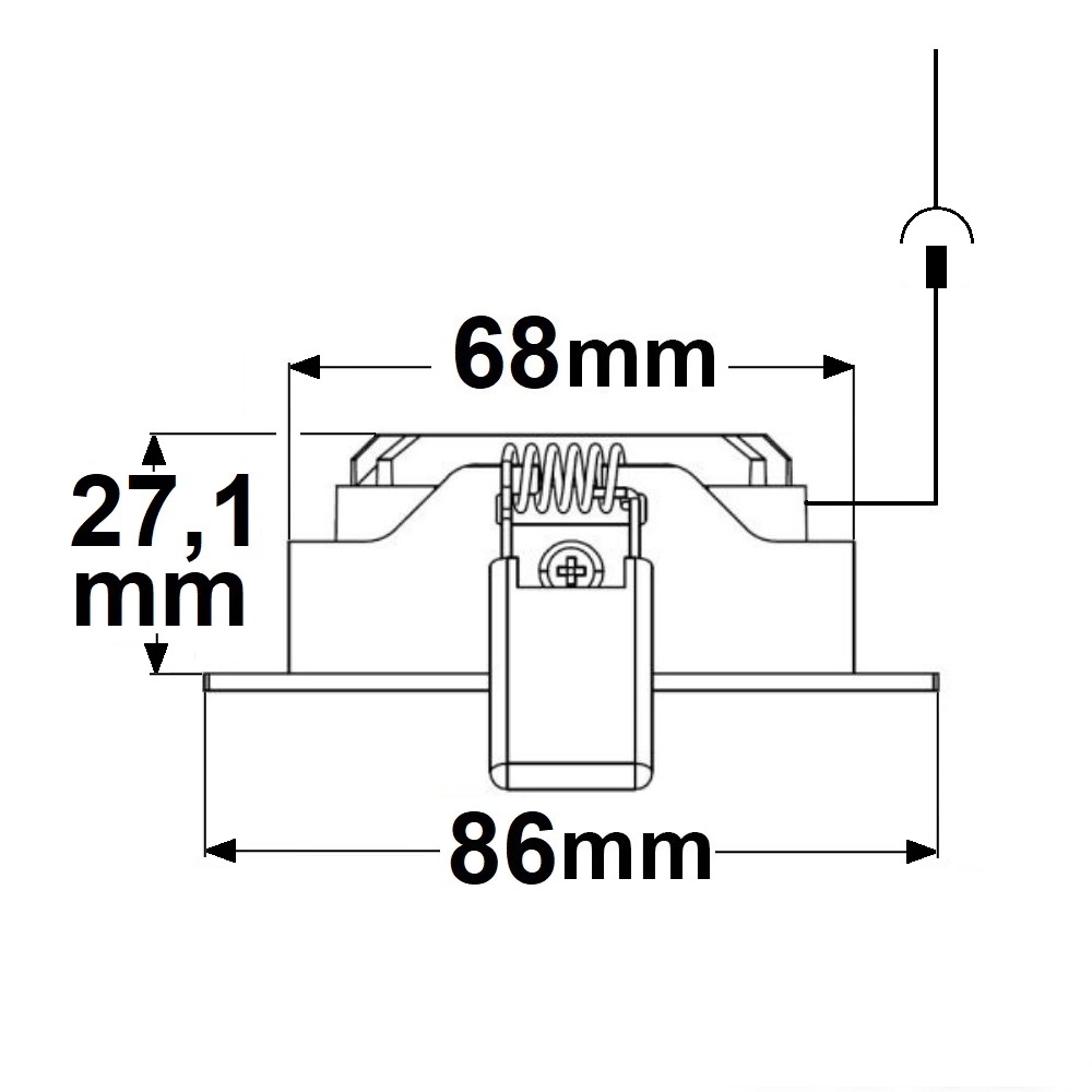 ISOLED LED Einbauleuchte Slim68 Alu schwarz rund 9W warmweiß DALI dimmbar