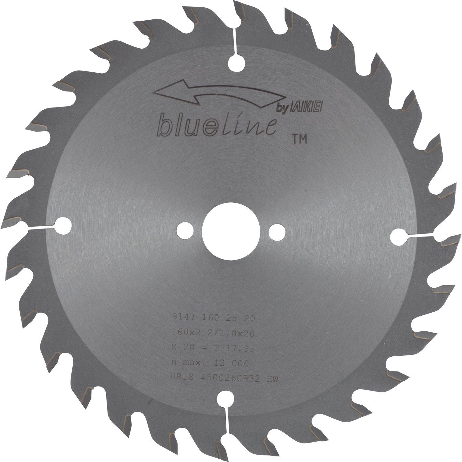AKE Kreissägeblatt HW ø 160 x 2,2 x 20 mm Z28 Wechselzahn (WZ) positiv