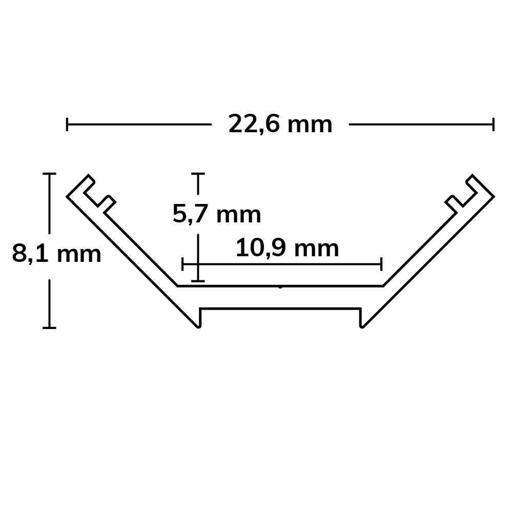 ISOLED LED Eckprofil CORNER10 SLIM Aluminium eloxiert 200cm