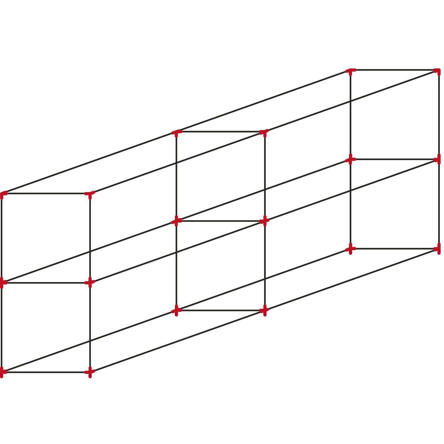 SCHÜCO ALUMIS Smartcube Eckknoten-Set freistehend 4-fach schwarz