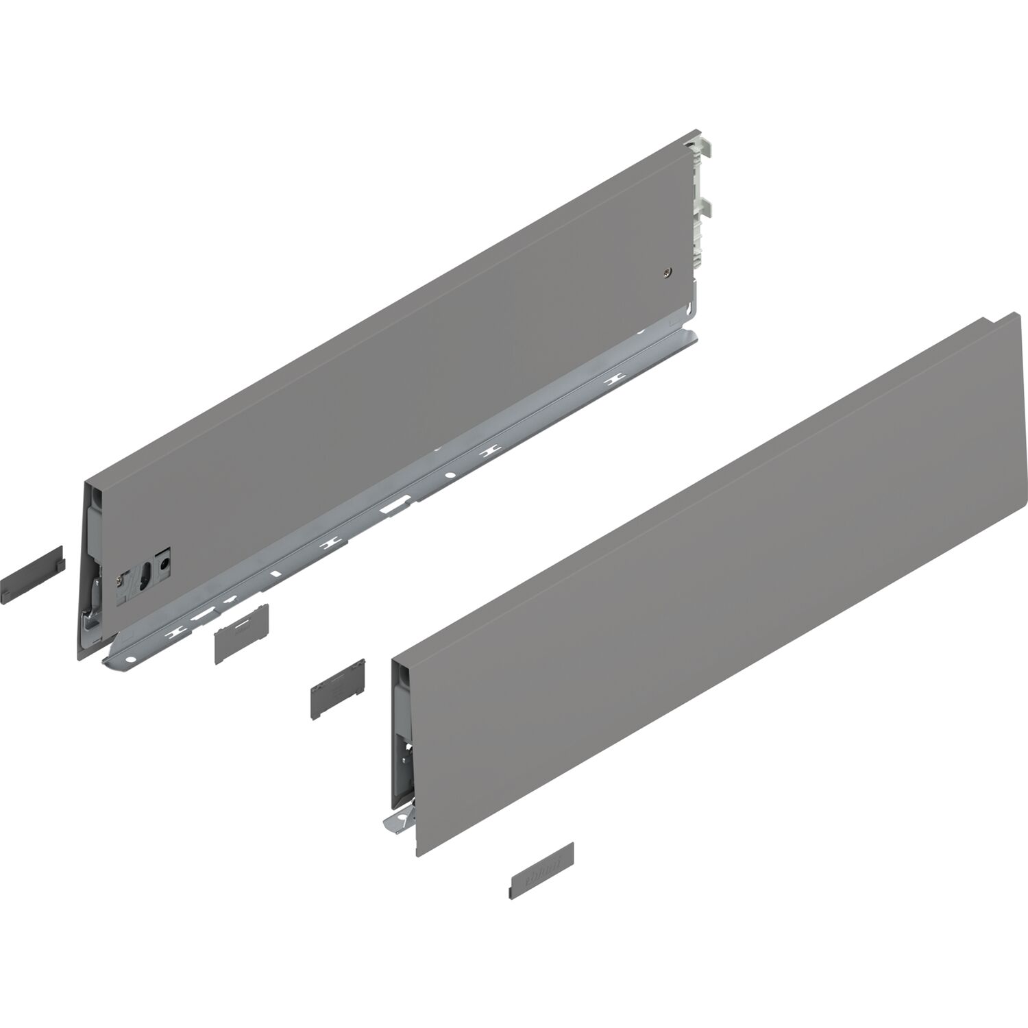 blum MERIVOBOX SET Höhe K, BLUMOTION B, 70kg, NL 600, Indiumgrau