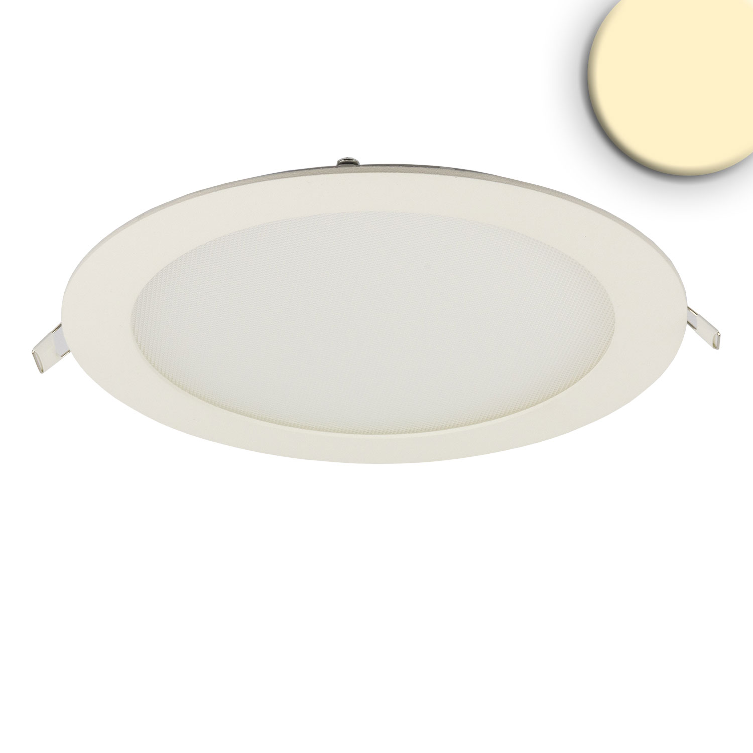 ISOLED LED Downlight 18W rund ultraflach blendungsreduziert weiß warmweiß CRI90