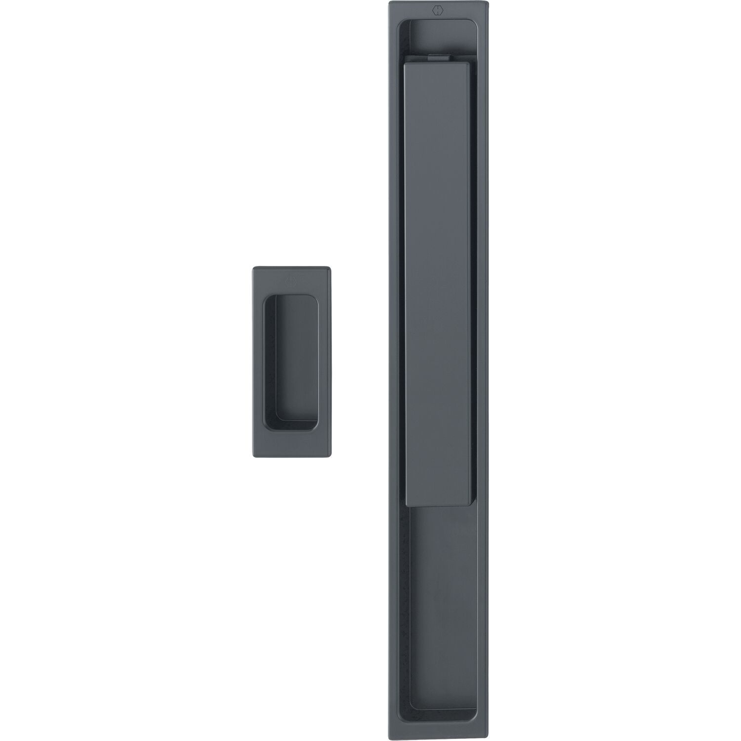 Hoppe Hebeschiebegarnitur AUSTIN Muschelgriff Aluminium schwarz matt