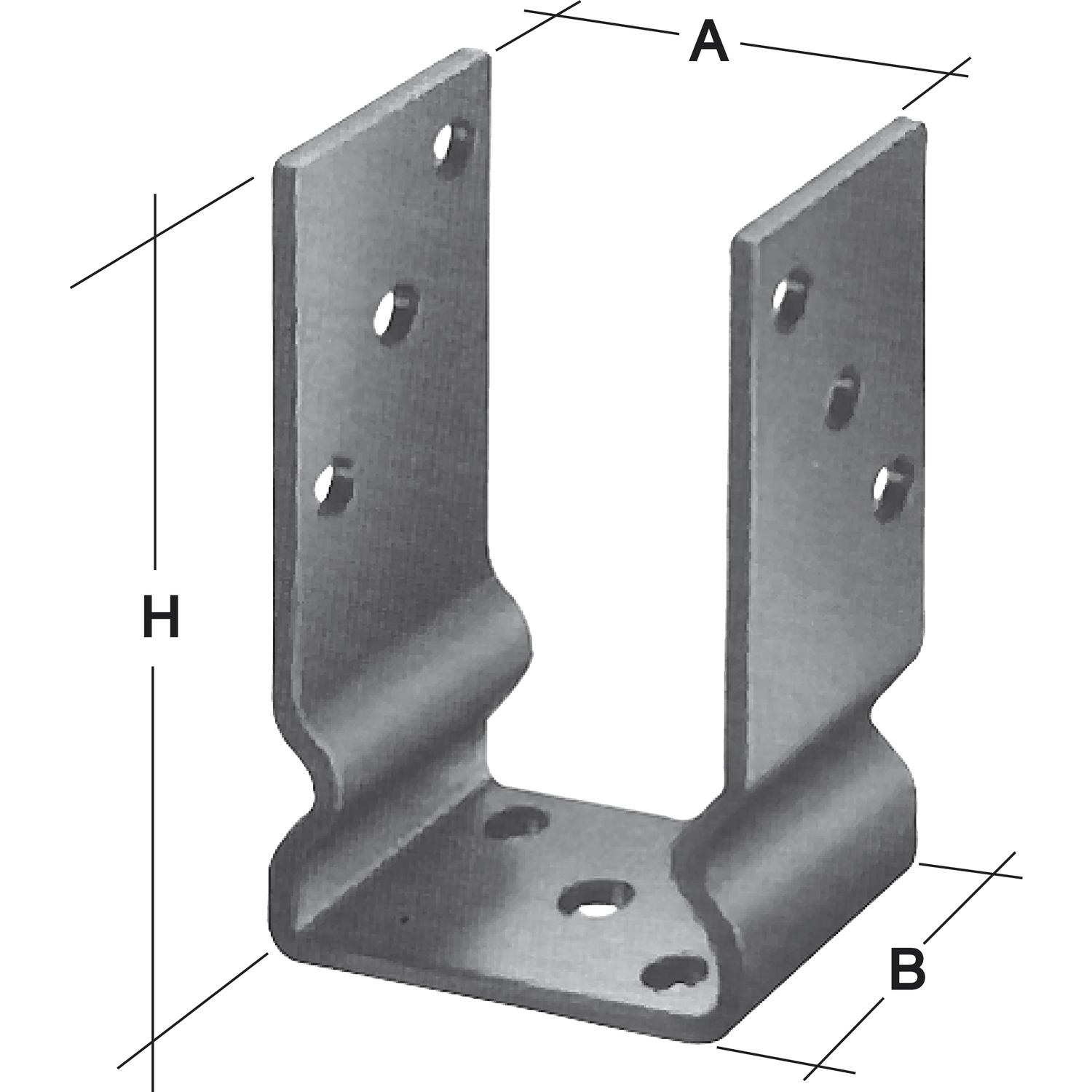 GAH Alberts Pfostenlasche U-Form 71 mm feuerverzinkt