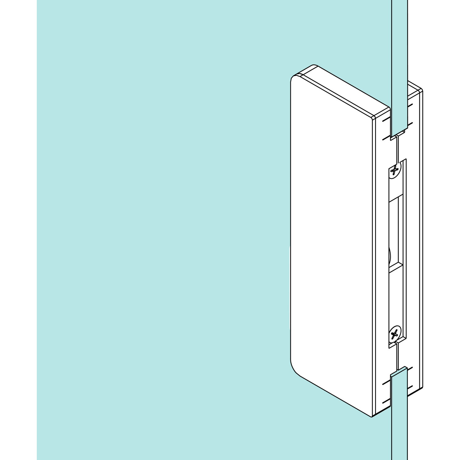 DORMA-Glas Gegenkasten GK 50 für Mittelschloß US 20, ESG 8 - 19 mm, Edelstahl (38.550)