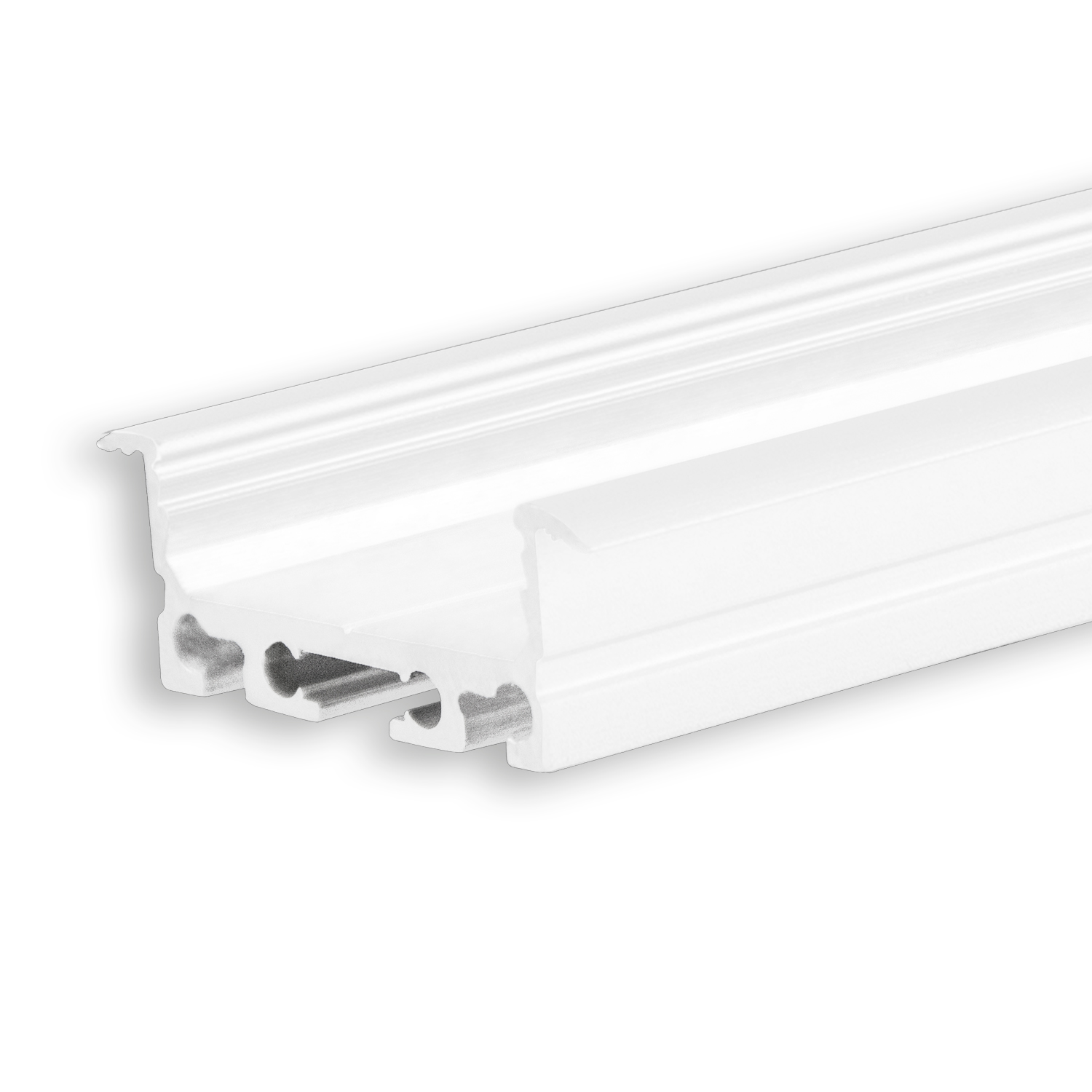 ISOLED LED Einbauprofil DIVE24 FLAT Aluminium weiß pulverbeschichtet RAL9010 200cm