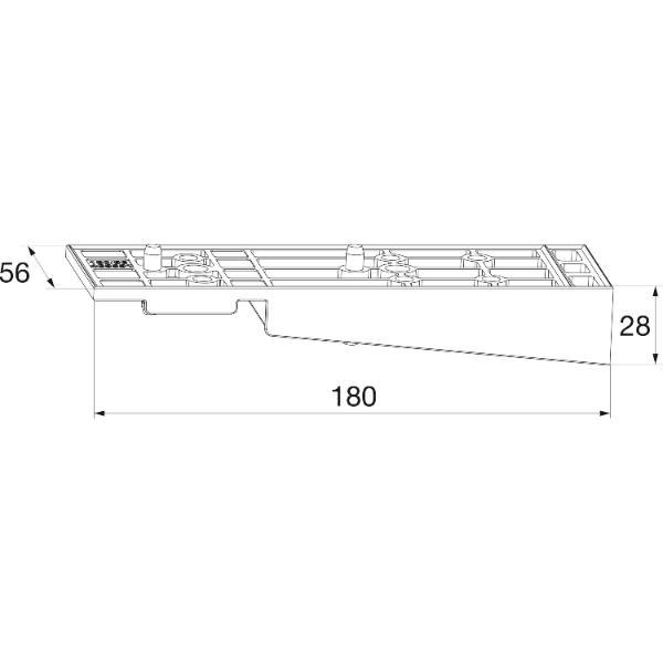 Maco #362792 Fiber-Therm Verbindungsplatte 180/56, silber (362792)