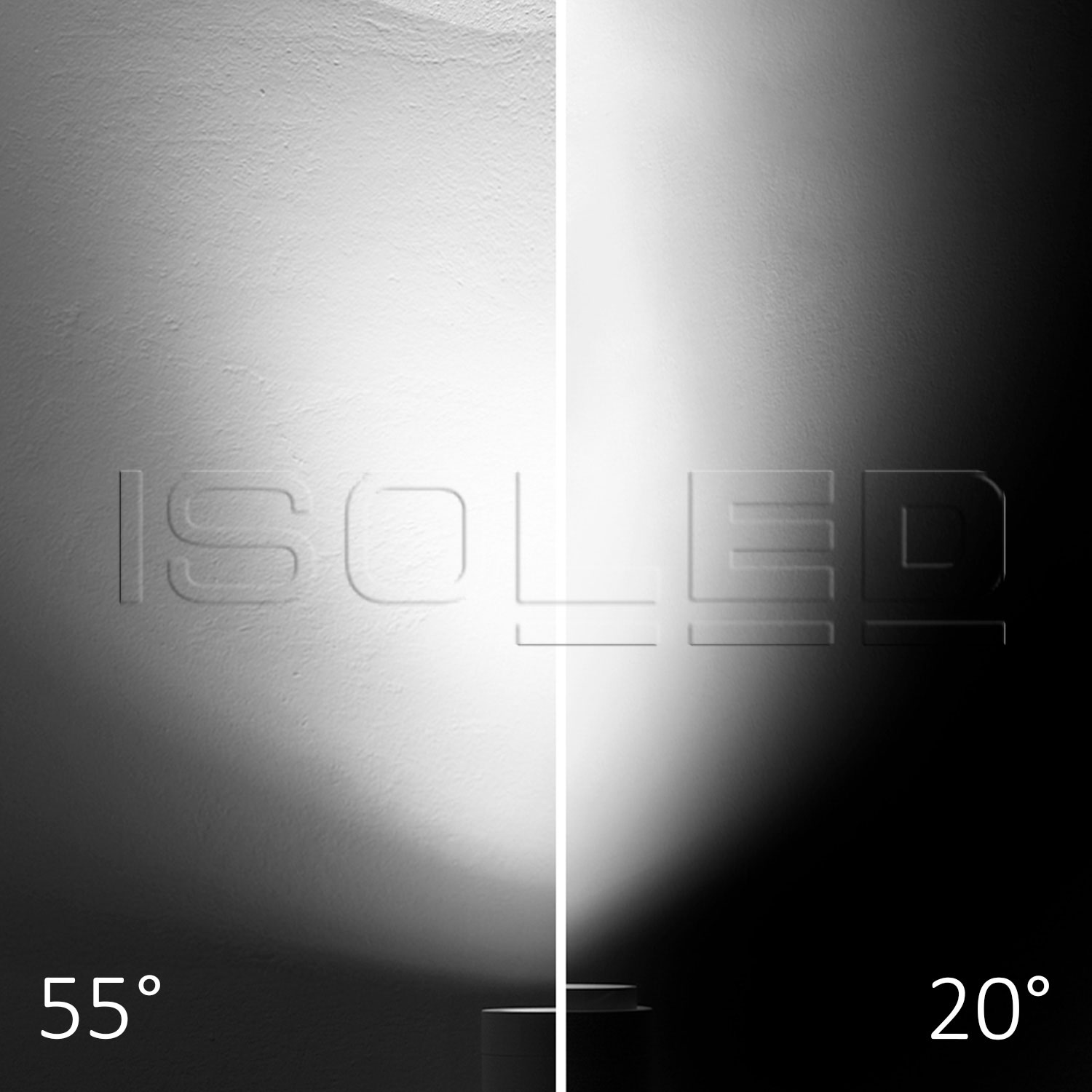 ISOLED 3-Phasen Schienen-Strahler fokussierbar 24W 20°-55° schwarz matt 4000K