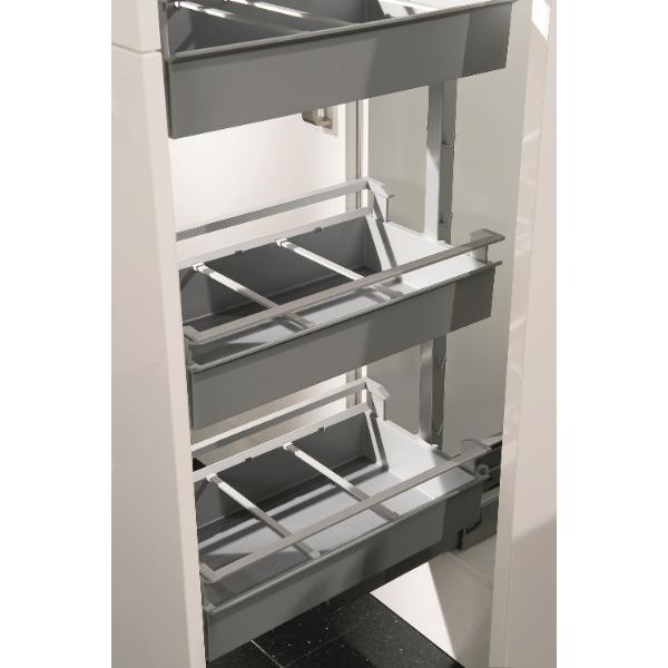 ninka Ablage VS TAL Larder Korpusbreite 400mm mit Reling Alugrau