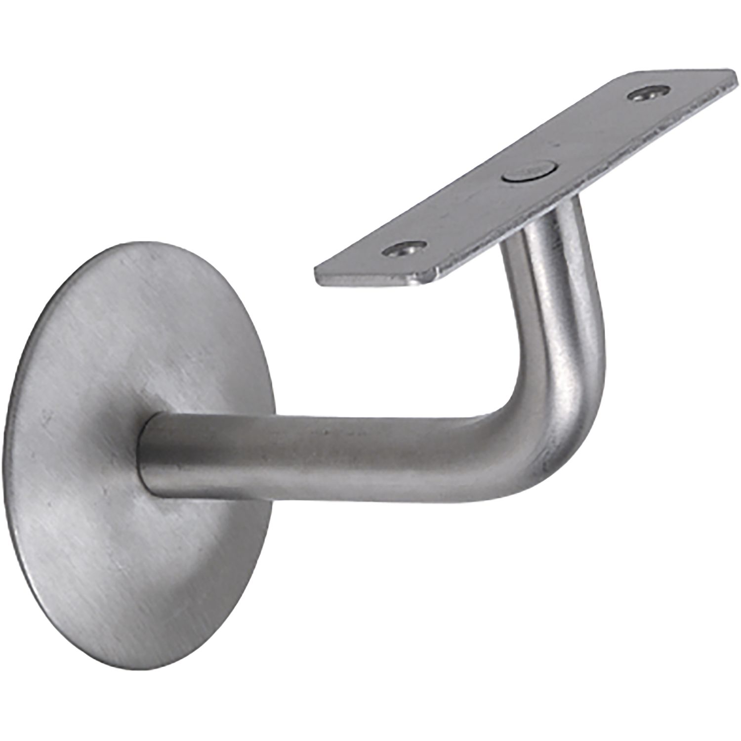 Schösswender Handlaufträger mit Winkel, Wandabstand 75 mm, Edelstahl matt