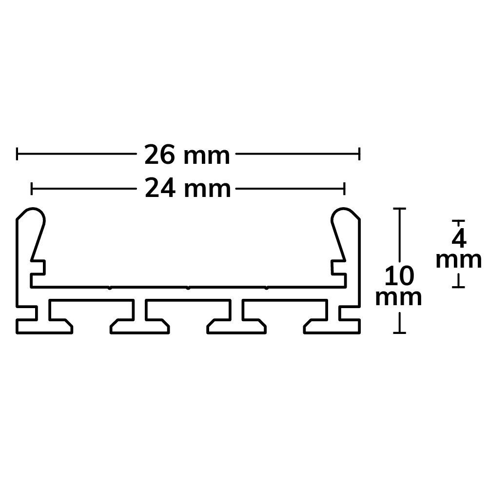 ISOLED LED Aufbauprofil WING20 klein eloxiert L: 200cm