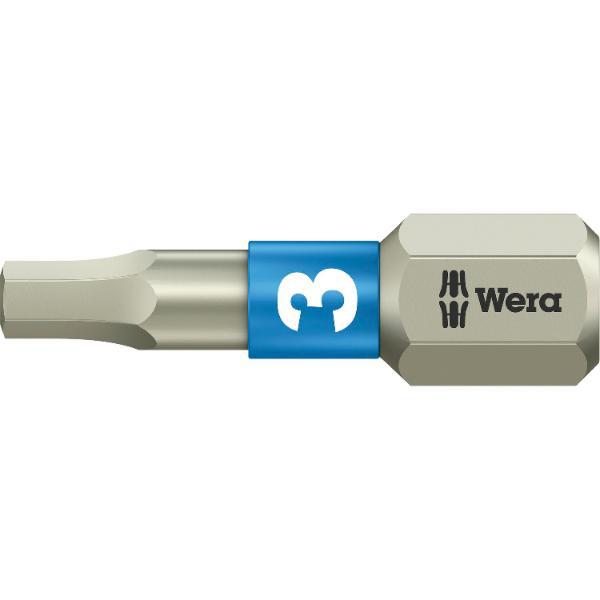 Wera Bit-Einsatz Edelstahl 3840/1TS 1/4"sechskant 3.0/25 mm Innensechskant