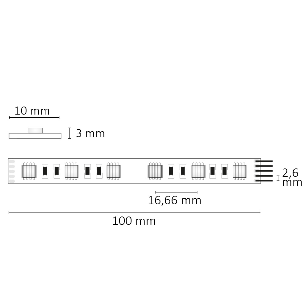 ISOLED LED SIL RGB+WW Flexband 24V DC 19W IP20 4in1 Chip 5m Rolle 60 LED/m