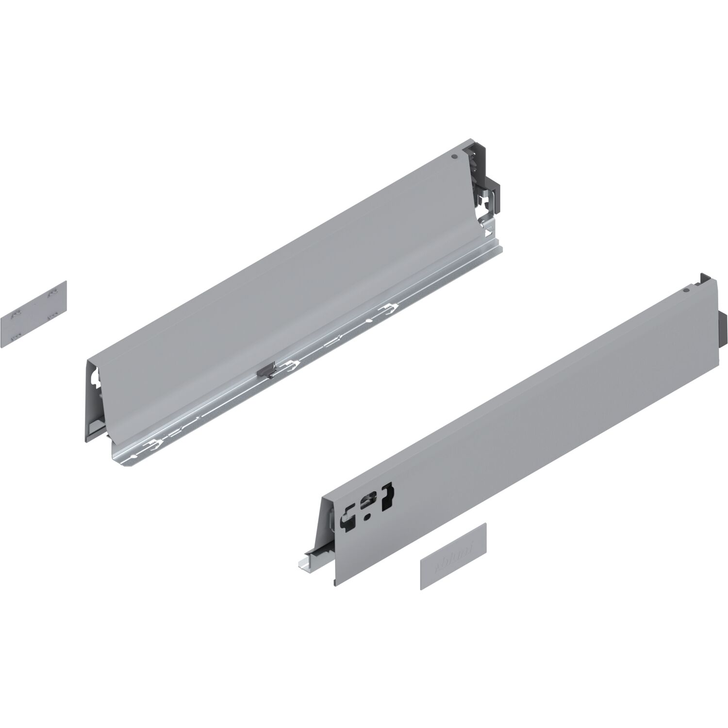 blum TANDEMBOX antaro Zarge Höhe M, NL 450, Stahl grau RAL 9006