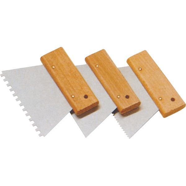 Schuller Zahnspachtel mit Holzgriffleiste Breite 180 mm Spitzzahnung 0,60 mm