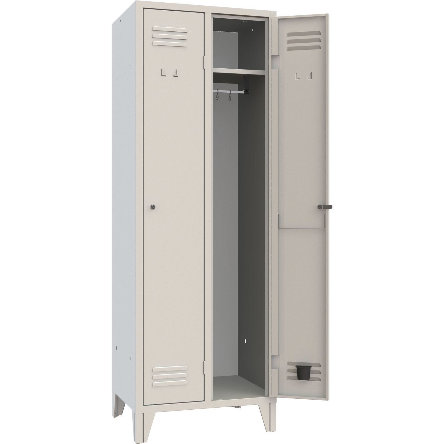 ninka ARMET Garderobenschrank Abteilanzahl 2 RAL7035