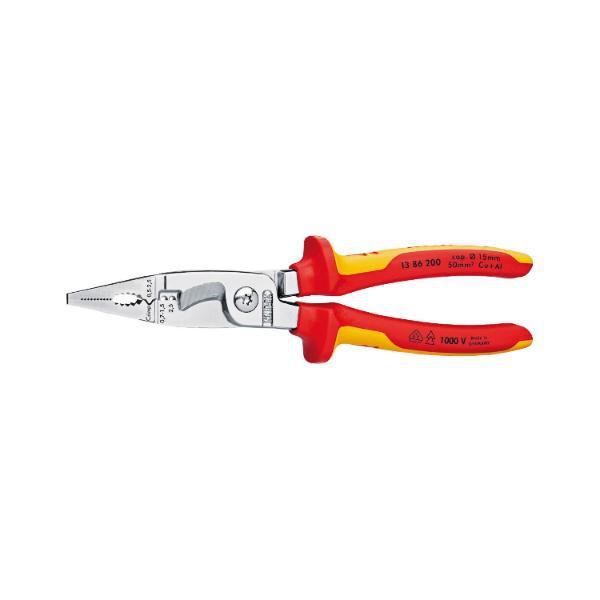 Knipex Elektro-Installationszange VDE mit 6 Funktionen Länge 200 mm
