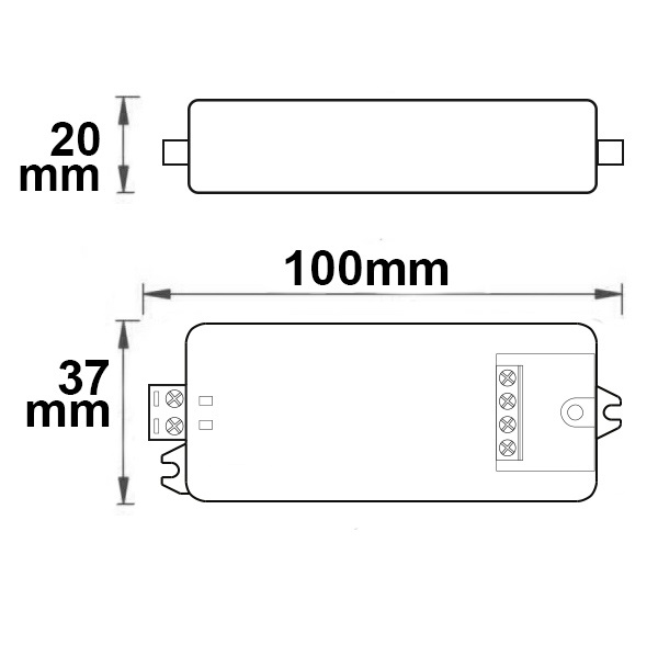 ISOLED DALI 1 Adresse PWM-Dimmer 12-36V 1 Kanal 12-36V 8A 48V 4A