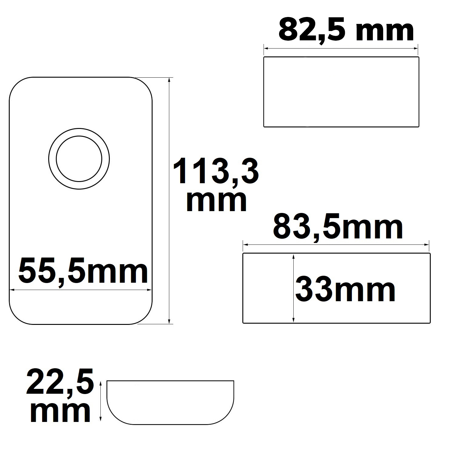 ISOLED Wireless Touch RGB PWM-Dimmer mit Funk-Fernbedienung Flat 12-24V DC 3x6A