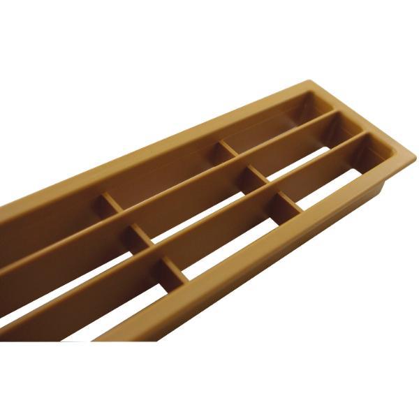 Lüftungsgitter 458 x 65 mm Kunststoff Eiche hell