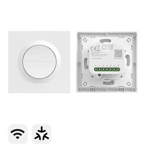 Sonoff Orb-MW2 Matter WiFi Doppelter intelligenter Wandschalter MINI-2GS-E