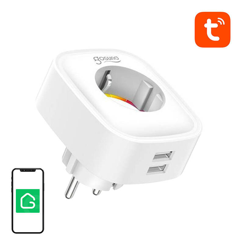 Gosund Smarte Steckdose 16A 2xUSB WiFi Tuya