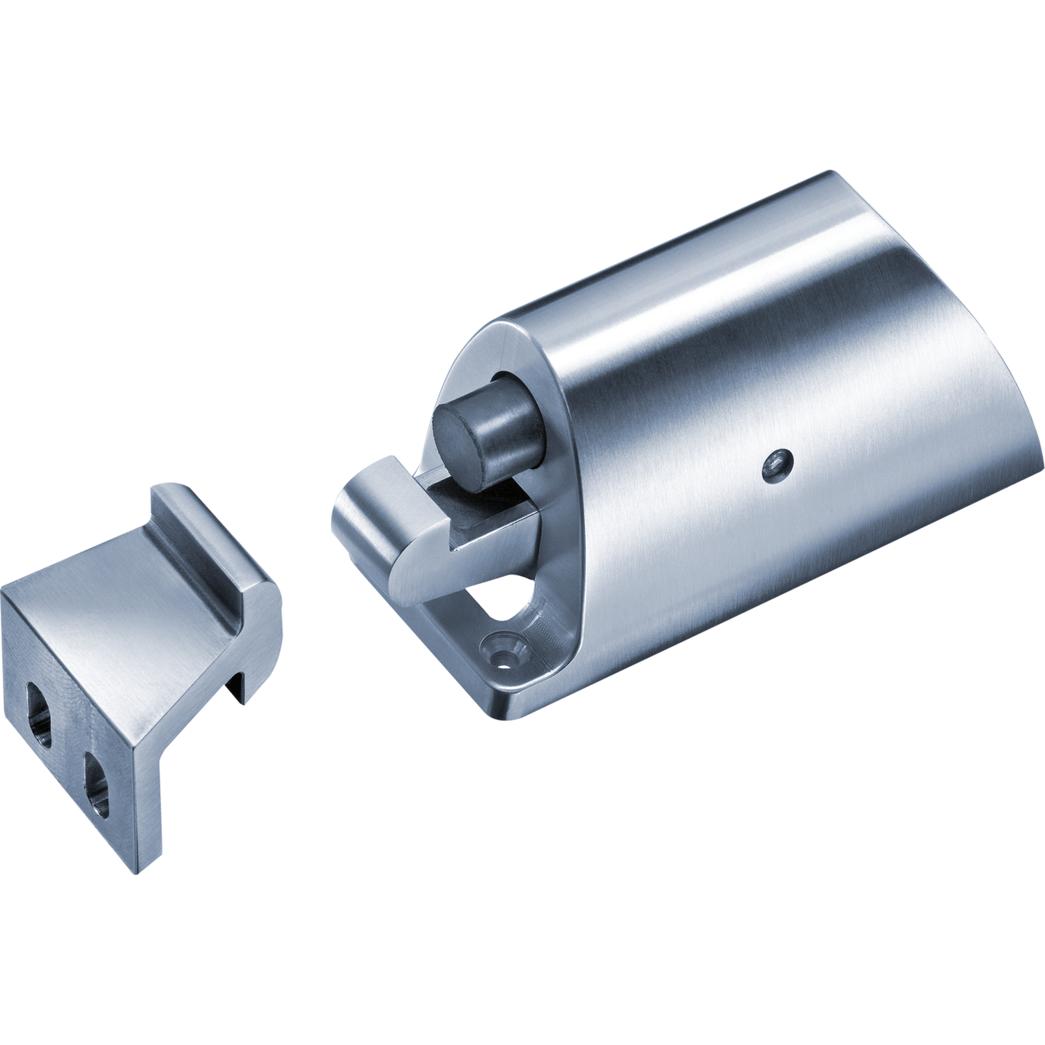 dormakaba Türhalter mit gefedertem und gepuffertem Fanghaken, Höhe 58 mm, Edelstahl ()