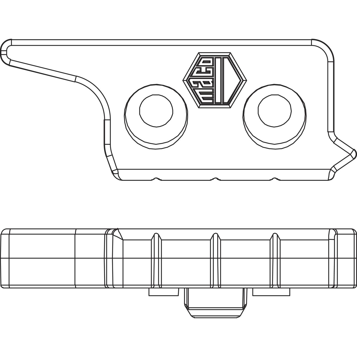 Maco #364744 MACO MM Hebeteil 12L, Eurofalz 20mm, 9V, mit Positionszapfen 8x4, rechts, silber