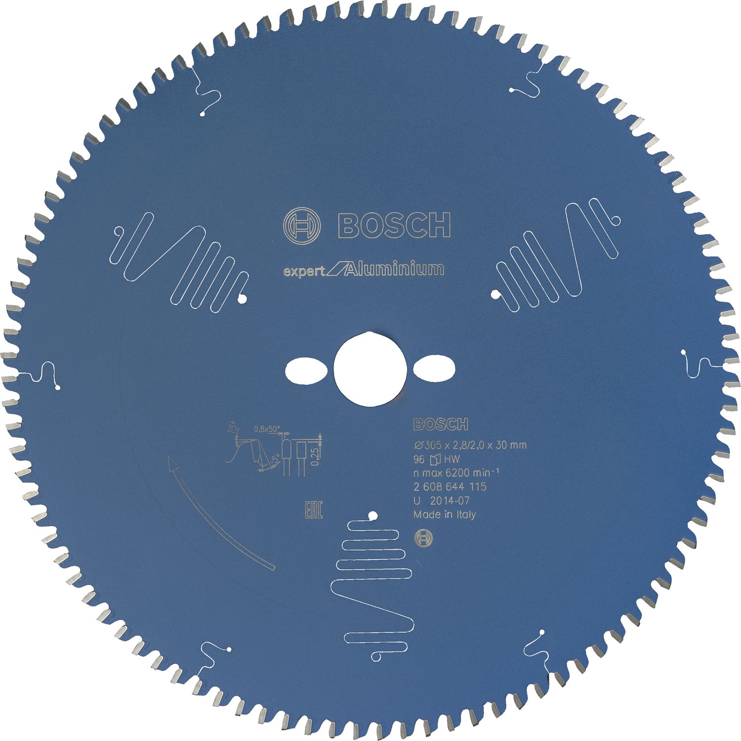 Bosch Kreissägeblatt Expert for Aluminium ø 305 x 2,0 x 30 mm ZZ 96 (HLTCG) neg.