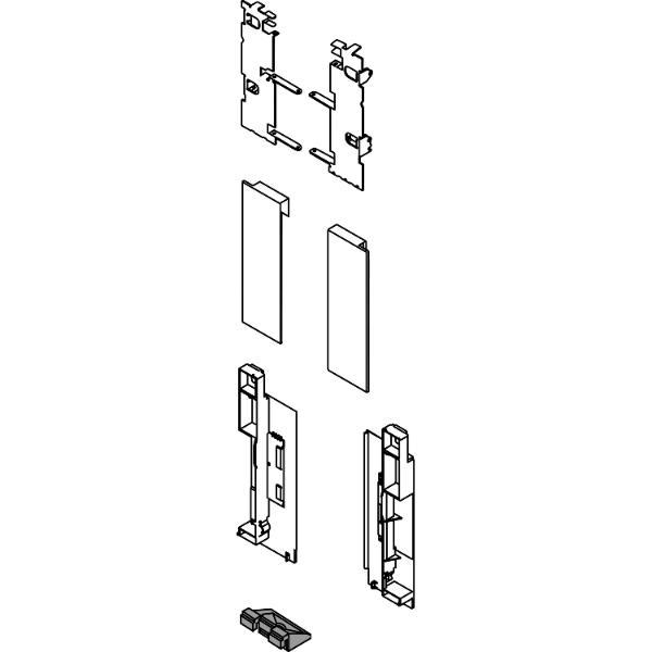 blum LEGRABOX Fronthalter Innenauszug mit Reling Höhe C, Seidenweiß