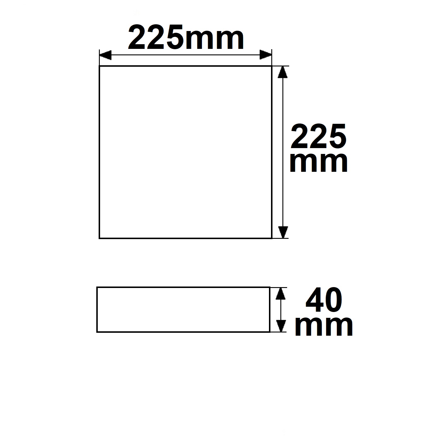 ISOLED LED Deckenleuchte PRO weiß 24W eckig 225x225mm ColorSwitch 2700|3000|4000K dimmbar