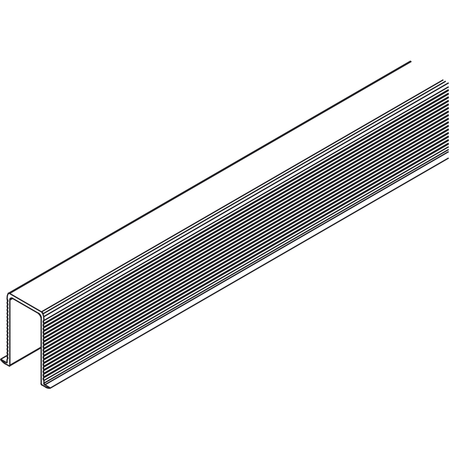 Hawa HAWA Führungsschiene Holztüren Länge 1300 mm Kunststoff schwarz