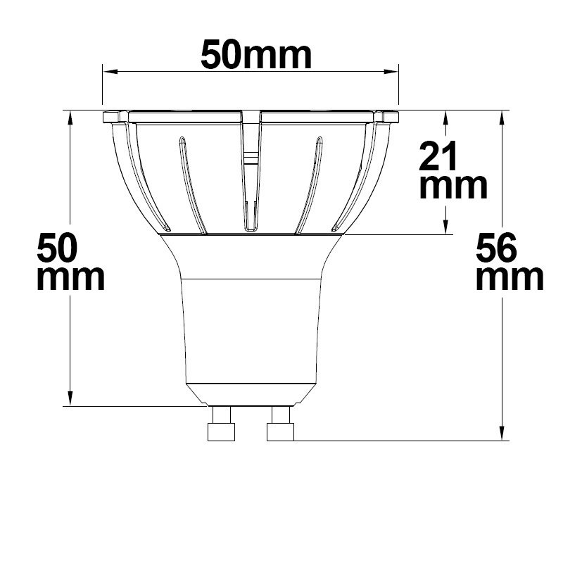 ISOLED GU10 Vollspektrum LED Strahler 7W COB 36° 3000K dimmbar