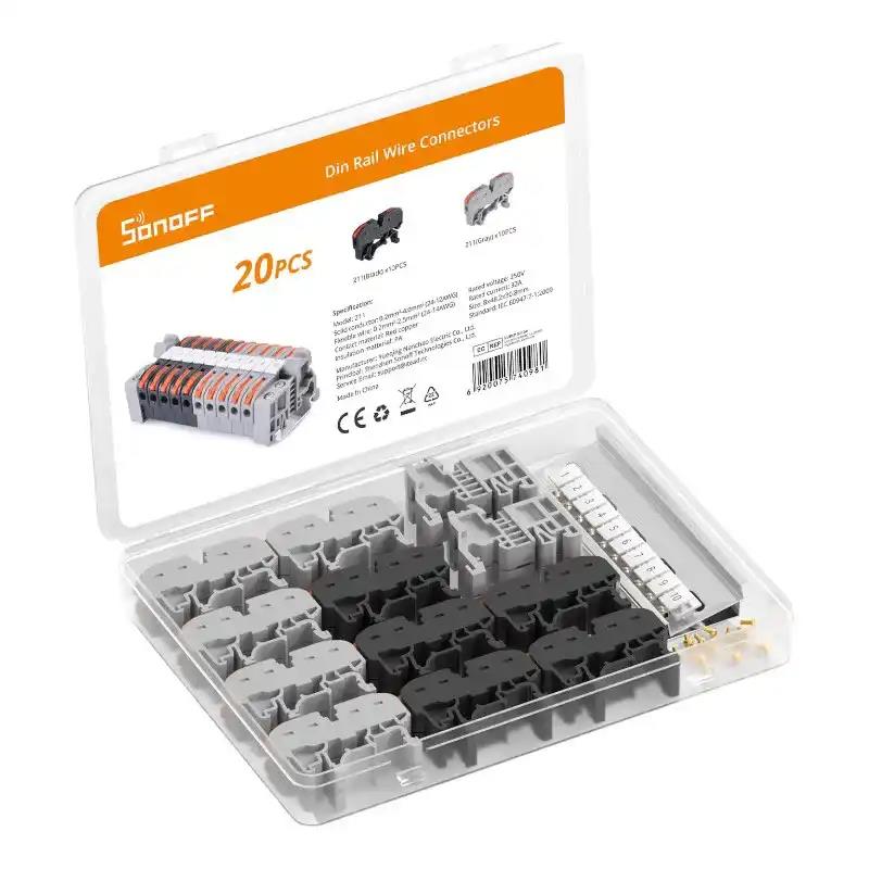 Sonoff Verbindungsklemmen Set für Hutschiene (20Stk)