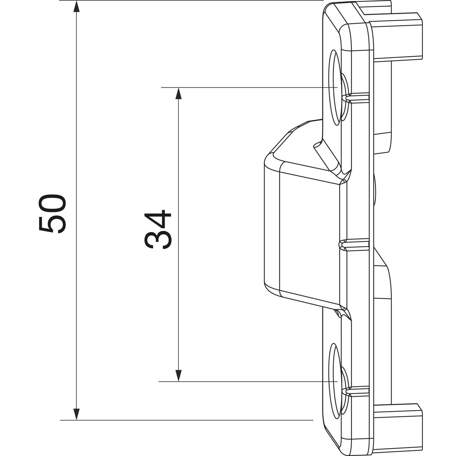 Maco #362287 MACO Anpressverschluss verdeckt PVC Rahmenteil GEALAN 3000/7000/8000 silber