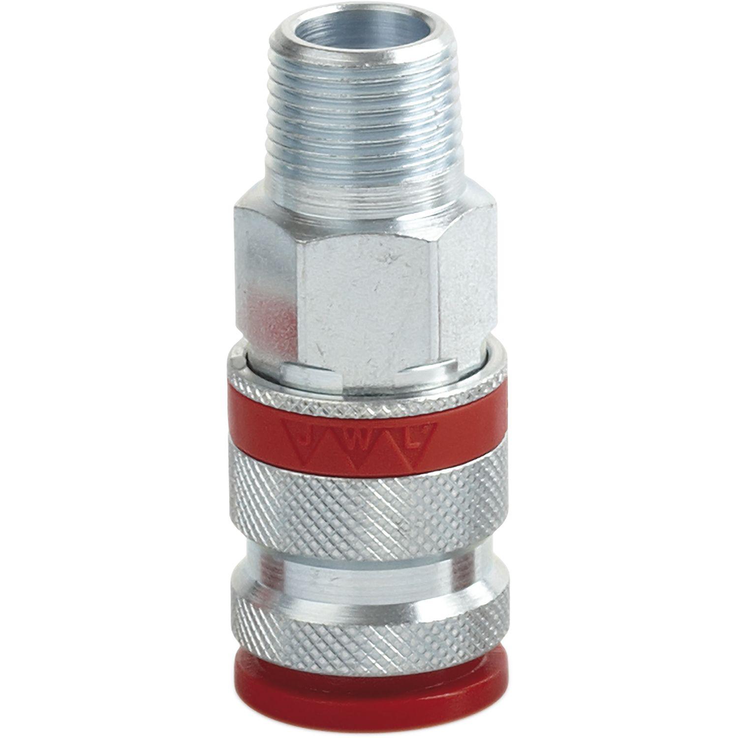 JWL Stahlkupplung DN 7,8 BSP mit Außengewinde 3/8"