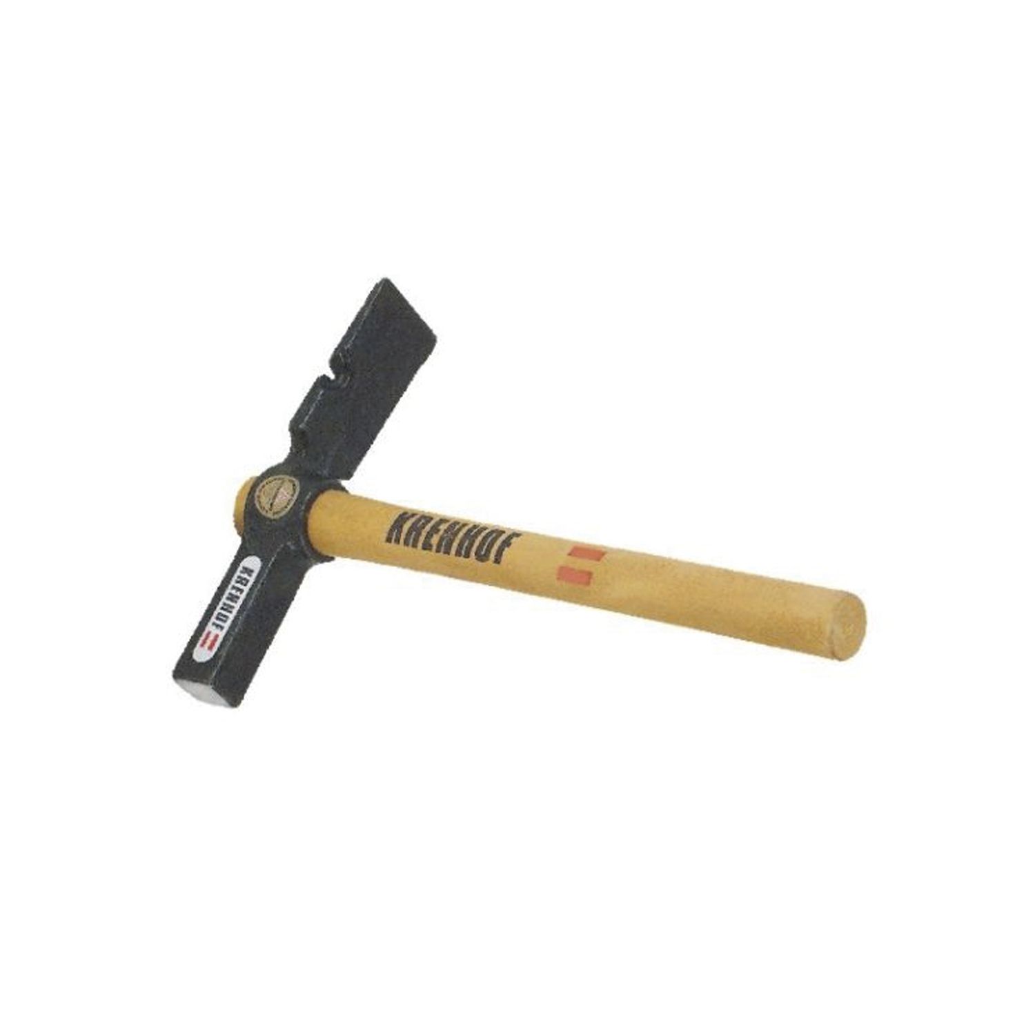 Krenhof Maurerhammer mit Holzstiel und Nagelzieher 500 g