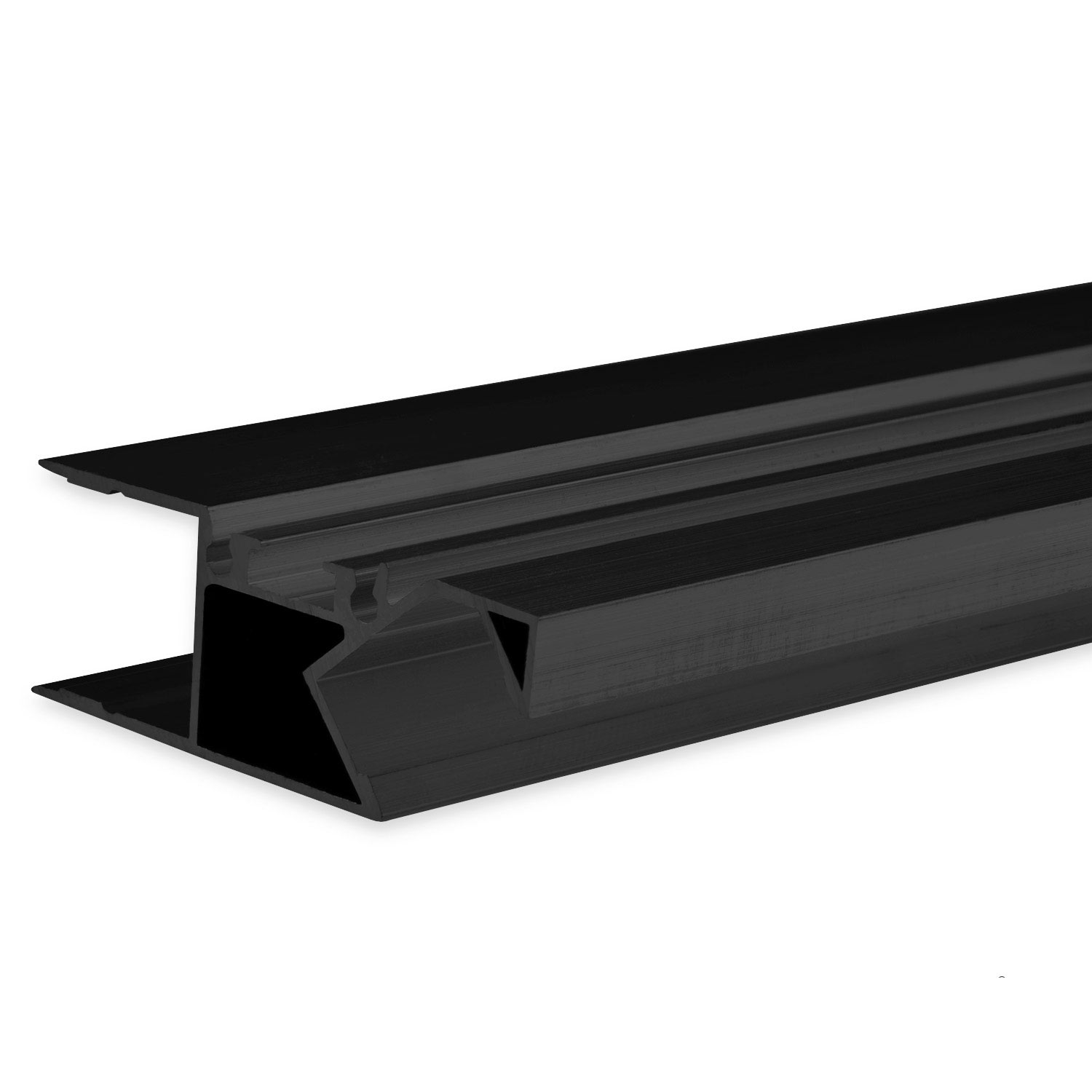 ISOLED LED Aufbauleuchtenprofil HIDE ASYNC Aluminium schwarz RAL 9005 200cm