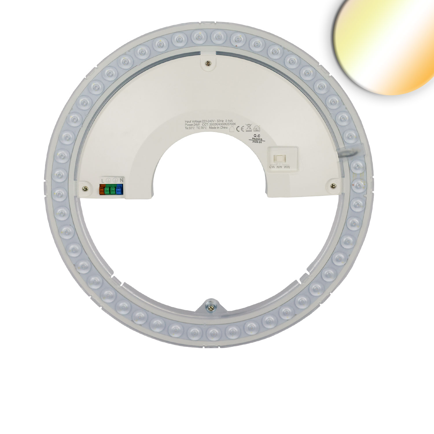 ISOLED LED Umrüstplatine 297mm 24W 150 lm/W mit Haltemagnet Color 3000|4000|6000K dimmbar