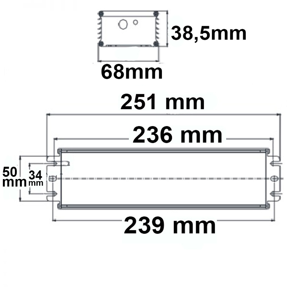 ISOLED LED PWM-Trafo 24V/DC 0-240W 1-10V dimmbar IP67