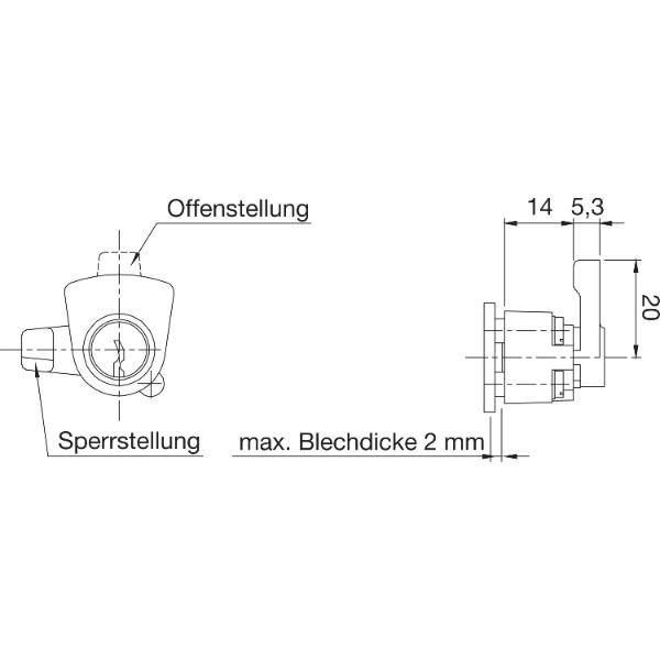 Ersatzzylinder für Briefkastentüren (alt)