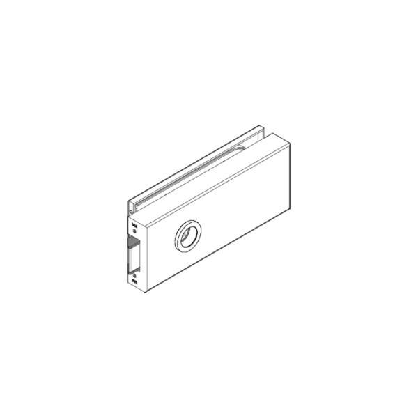 DORMA-Glas Schloss Studio Classic unversperrbar, Glas 8 mm, silber eloxiert (10.002)