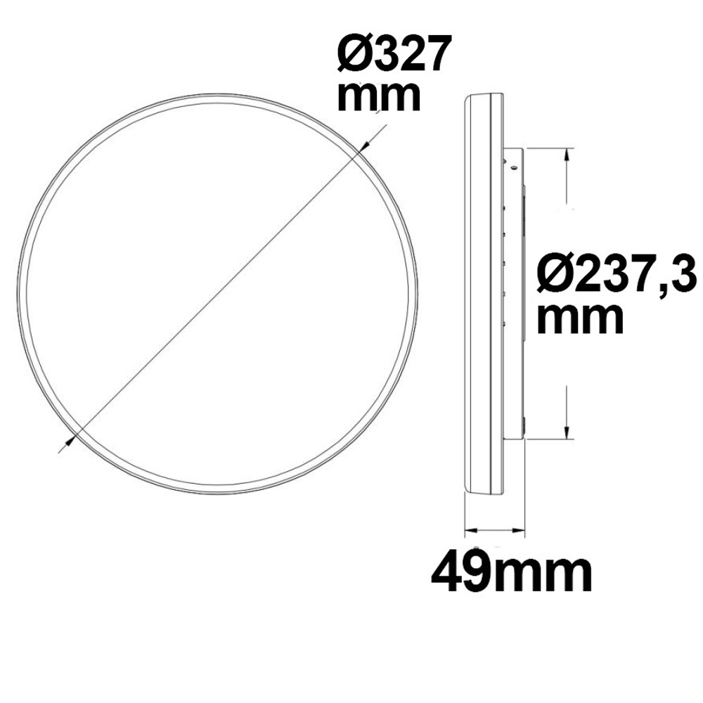 ISOLED LED Decken/Wandleuchte mit HF-Bewegungssensor 24W weiß rund IP54 ColorSwitch 3000|4000K