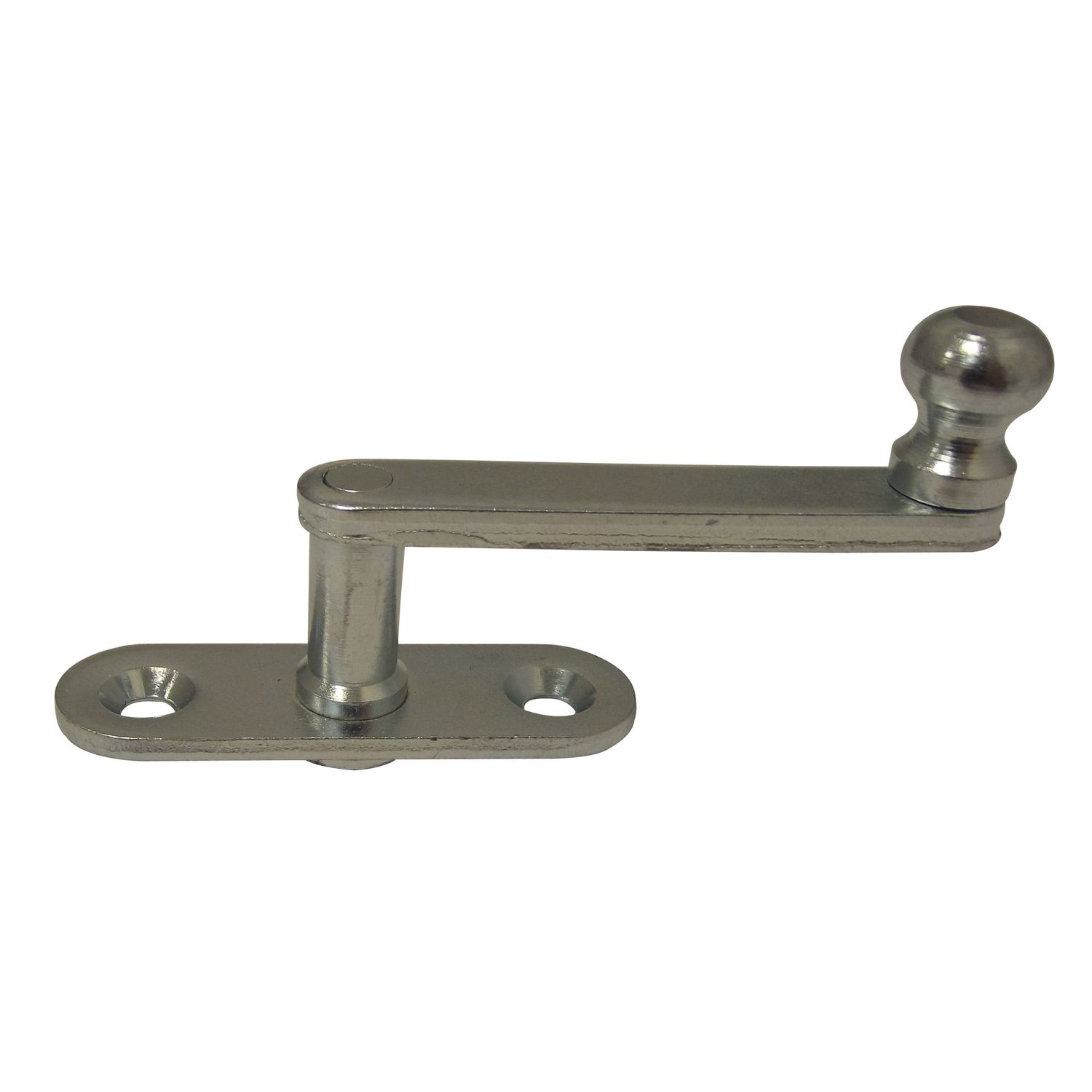 Fensterreiber auf runder Platte, 17 mm, Stahl verzinkt silberfärbig