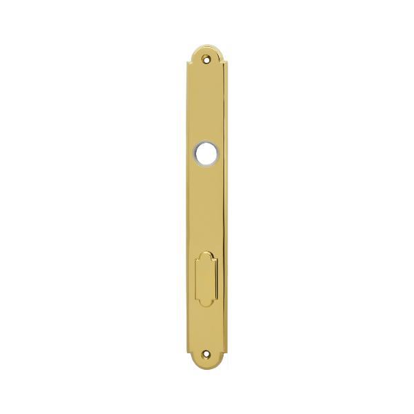 Grundmann Langschild ALT - WIEN, BB 90, m. Hangerl, Messing poliert PVD