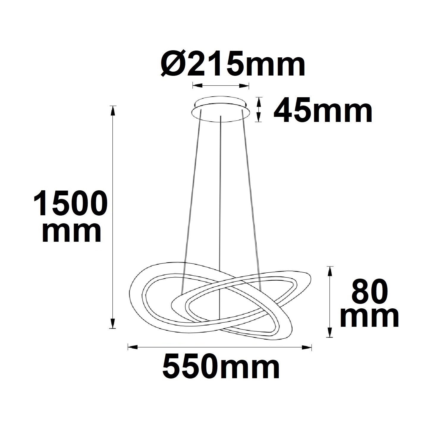 ISOLED LED Hängeleuchte Design 600 weiß 40W rund 3000K dimmbar