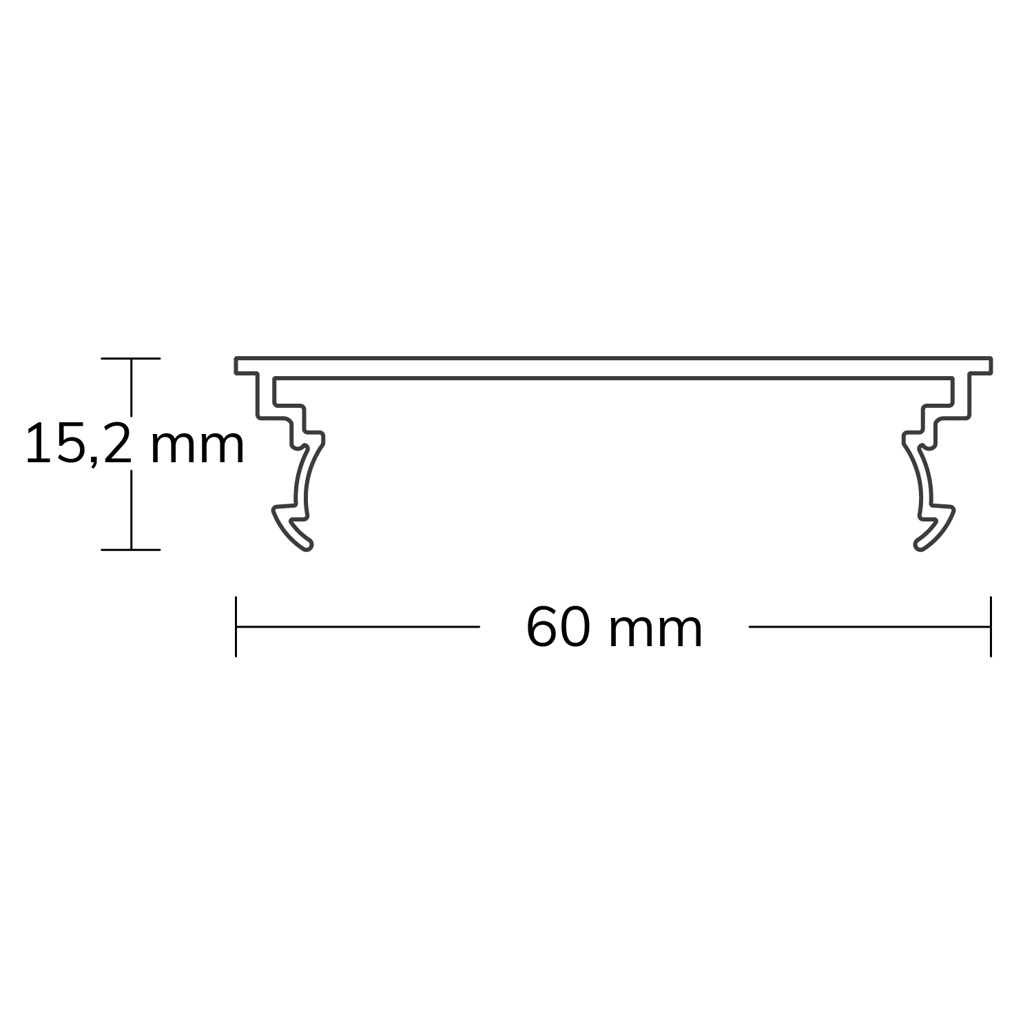 ISOLED Abdeckung COVER62 opal+ für Profil LAMP40 200cm