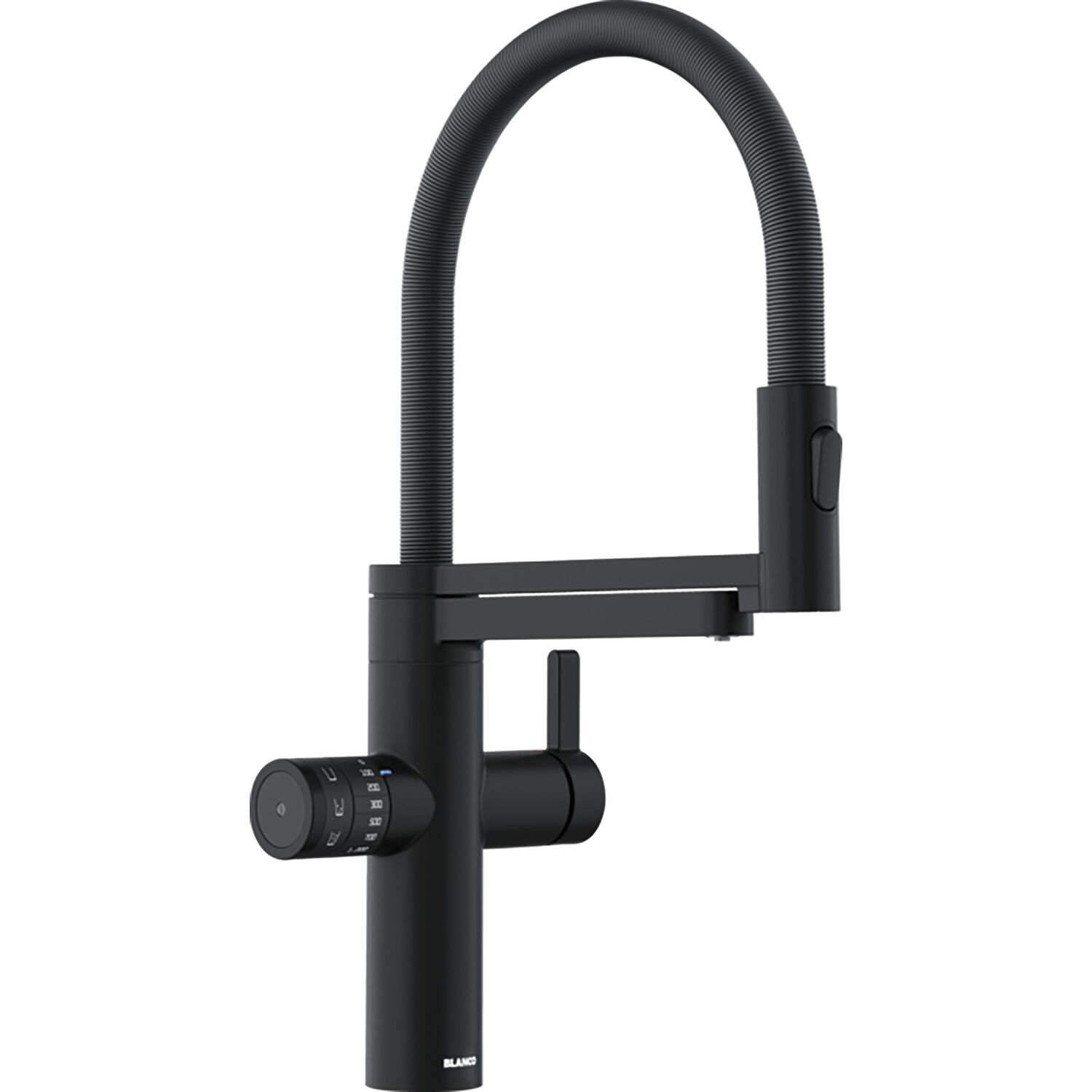 BLANCO Küchenarmatur EVOL-S Pro Soda & Filter 526633 druckfest Schwarz matt