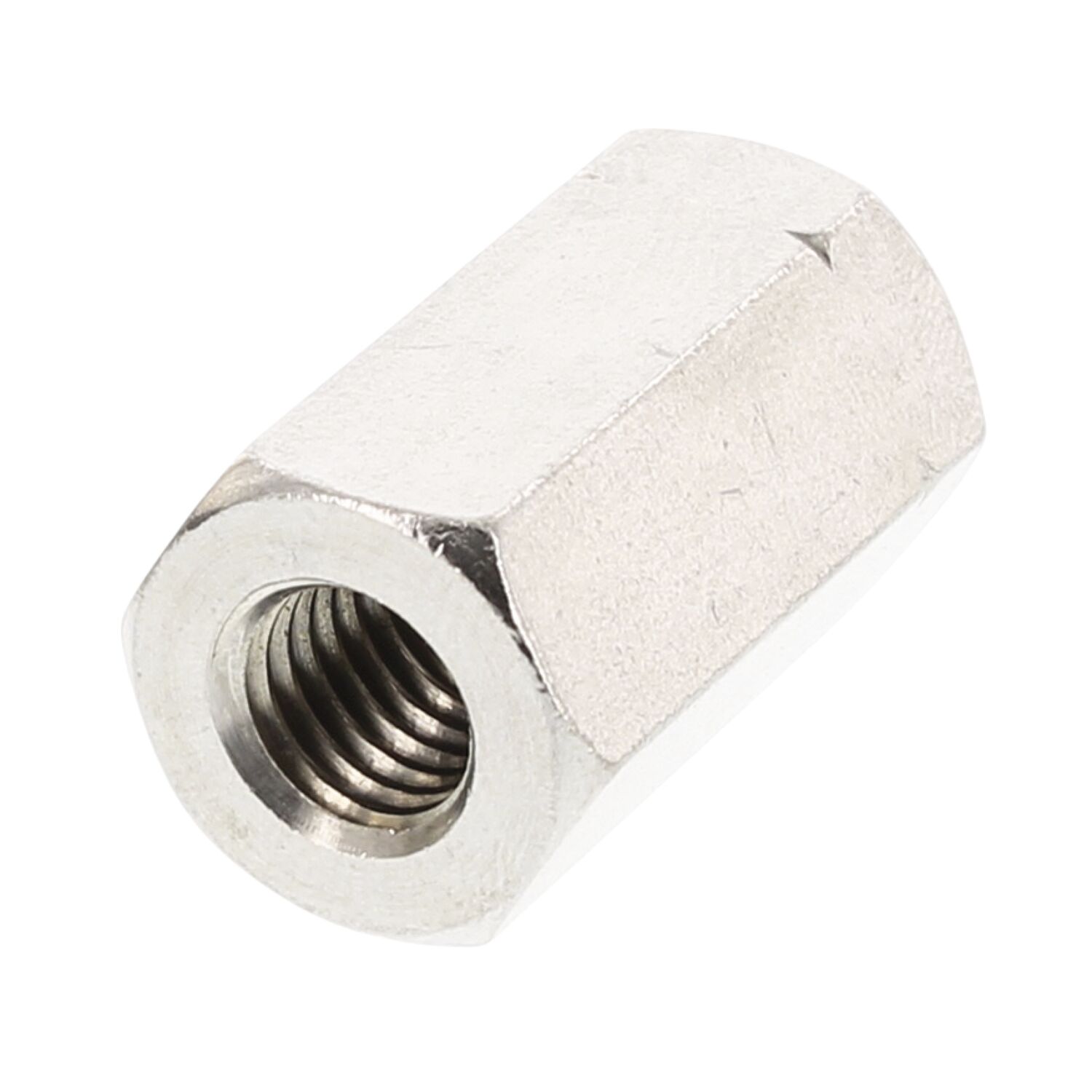 DIN6334 M10x 30 Edelstahl A2 Sechskant-Langmutter 3 d DIN6334 M 6x 18 Edelstahl A2 Sechskant-Langmutter 3 d (100 Stück)