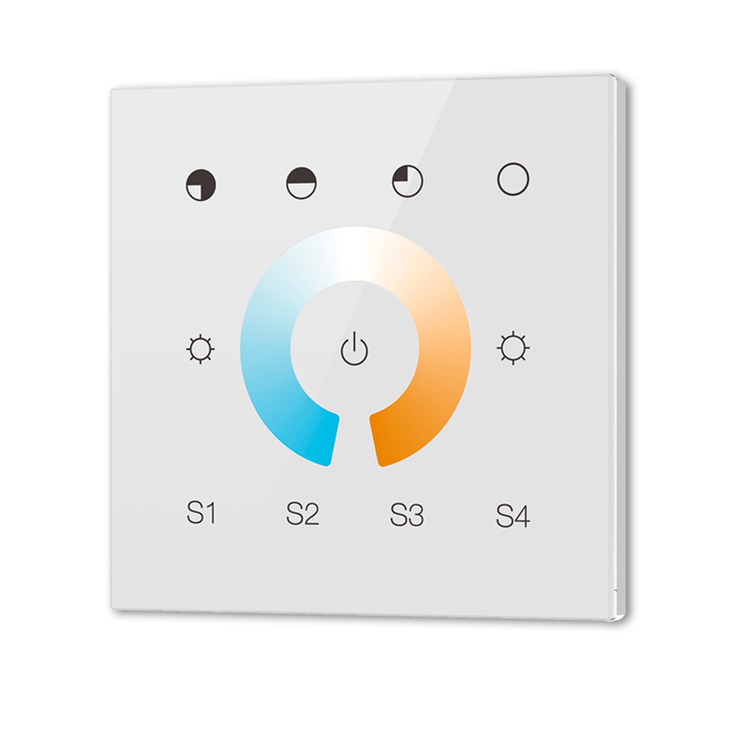 ISOLED DALI DT8 CCT 1 Gruppe Einbau-Touch Master-Controller weiß 230V AC oder DALI-Bus Spannung